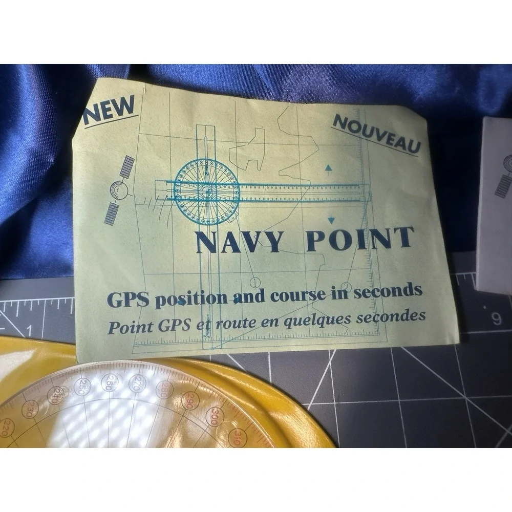 Protractor 2-Arm Navy Point Chart Plotter Tool, 18
